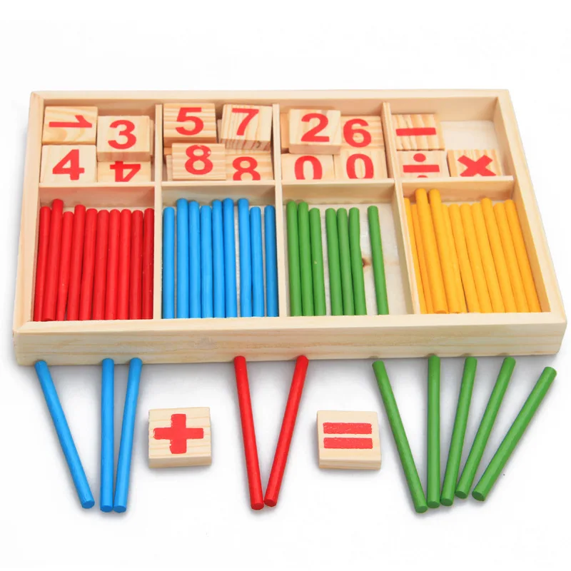 

Montessori Education Mathematics Math Toys Arithmetic Counting Preschool Spindles Wooden Educational Toys For Kids Children Gift