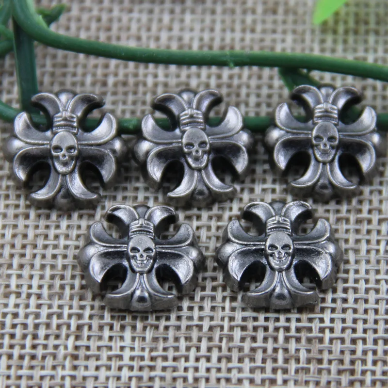 

20set 15mm Metal Skull Cross Rivet Spike Punk Screw for Leathercraft Bags DIY Sewing parts Decorated Garment Decor