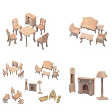 1 Набор Кукольный дом мини миниатюрная мебель образовательный кукольный домик мебель игрушка деревянная Строительная МОДЕЛЬ украшение дома ремесла