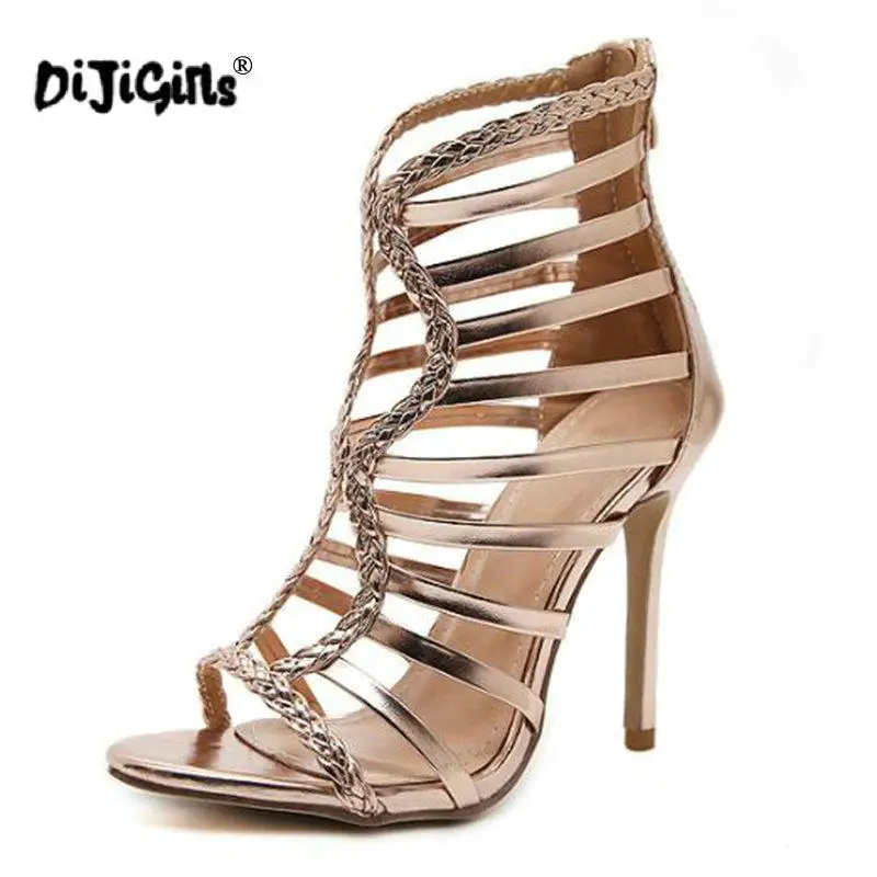 

Dijigirls 2018 New Summer Women Sandals Sexy High Heels Shoes Ladies Open Toe Gladiator Sandals Party Shoes Size 35-40