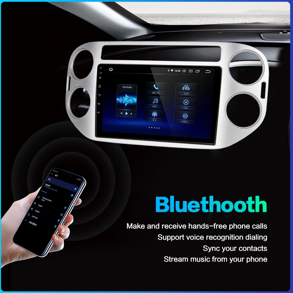Автомагнитола Dasaita 9 дюймов IPS 1 din Android 0 для Volkswagen VW Tiguan 2010 2011 2012 2013 2014 2015 GPS
