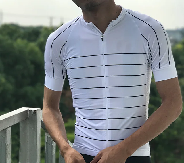 

SPEXCEL Cycling Jersey white BLACK LINE Pro Team MTB Road Bike Jersey Breathable Quick-dry Bicycle Downhill DH Jersey