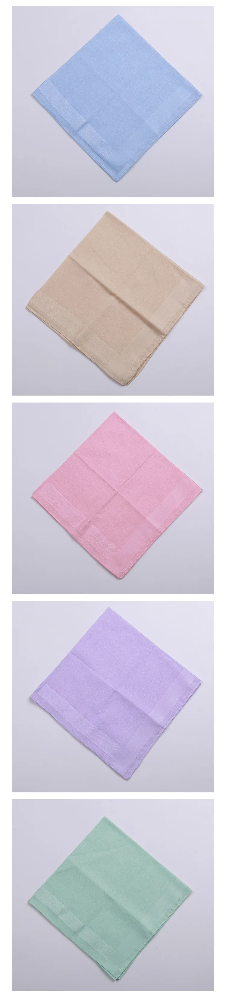Бесплатная доставка 12 шт. 40 см * 40 см Карамельный цвет платок хлопка платок Ms. Для мужчин
