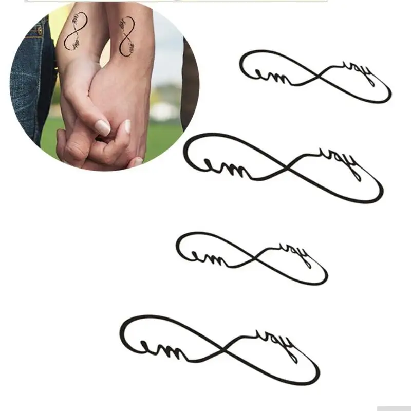 50 шт. водонепроницаемые татуировки Love Infinity Symbol мужской женский боди арт наклейки