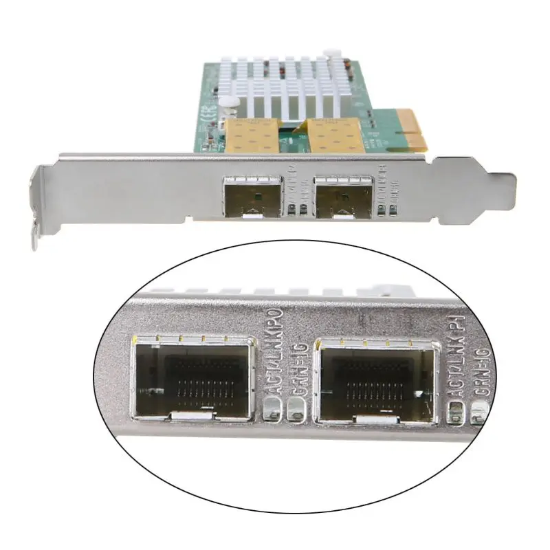 1 шт. для Intel I350 чип PCI Express двойной порт Gigabit Ethernet Сетевая карта волоконно-оптический сервер сетевая карта