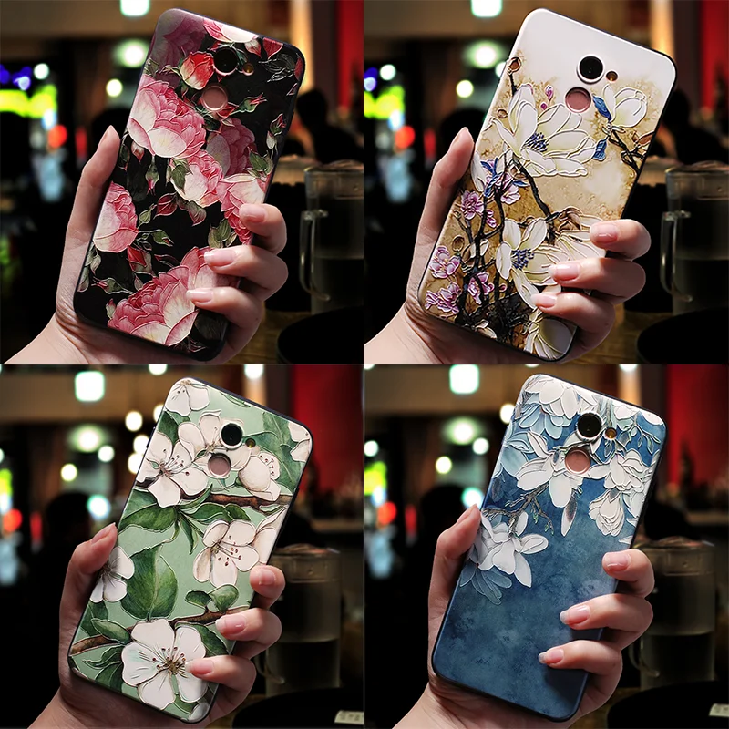 

3D Embossed Cover For Huawei P20 Lite Flower For Huawei Mate 10 20 P8 P9 P10 P30 Lite Y6 Y9 Pro 2017 2018 P Smart Plus 2019 Case