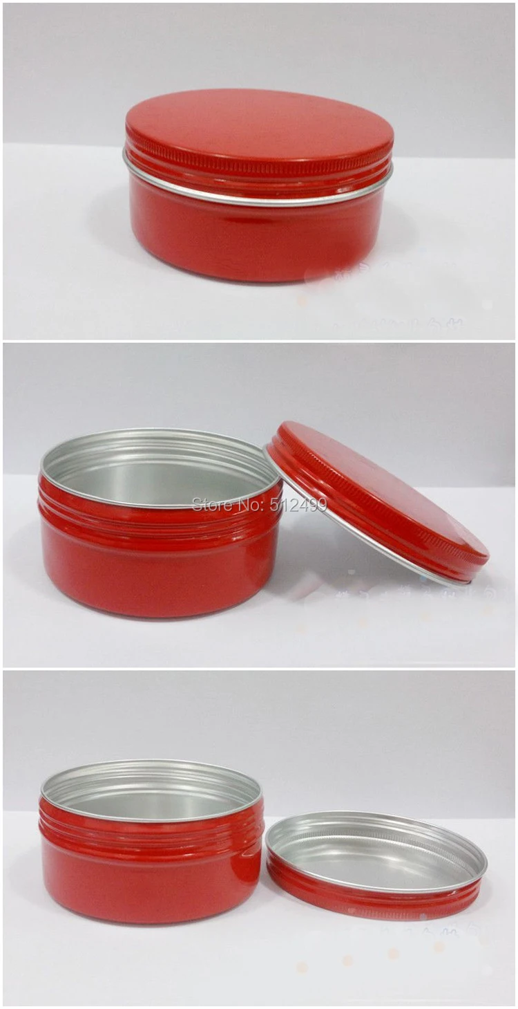 150 г ML многоразовая коробка красный пустой круглые Алюминий металлических жестяных банок бутылки Косметическая баночка для крема 82*38 мм DIY