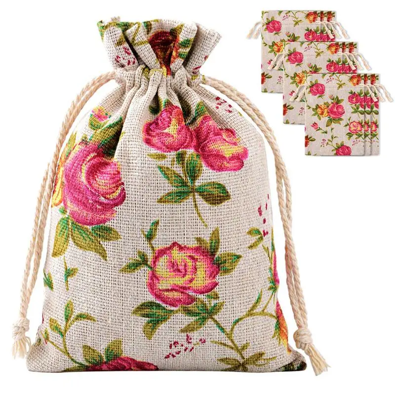 30 пачек розы шнурок сумки букет из мешковины мешок сумки подарочные сумки ювелирные изделия сумки для DIY ремесло Свадебная вечеринка