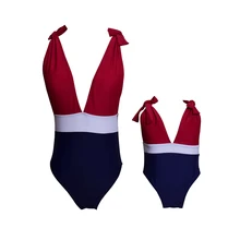 

New Mother and Daughter Swimwear Family One Piece Swimsuit Sexy Women Plus Size Bathing Suit Girl Beachwear