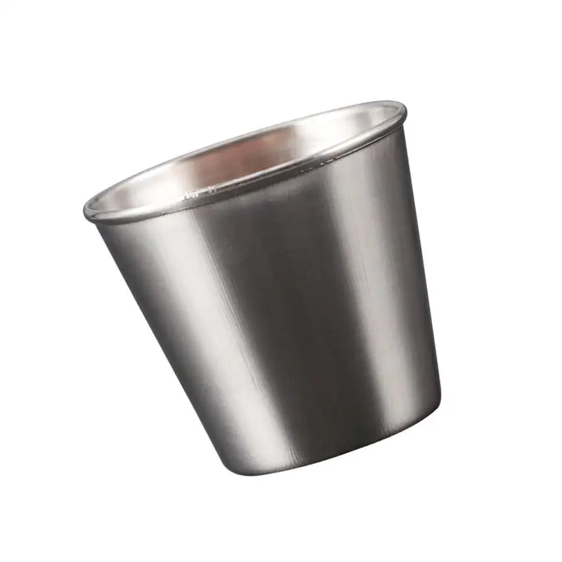 50 мл чашки из нержавеющей стали для соуса многоразовый контейнер для соуса чаша для погружения для ресторана(маленький размер