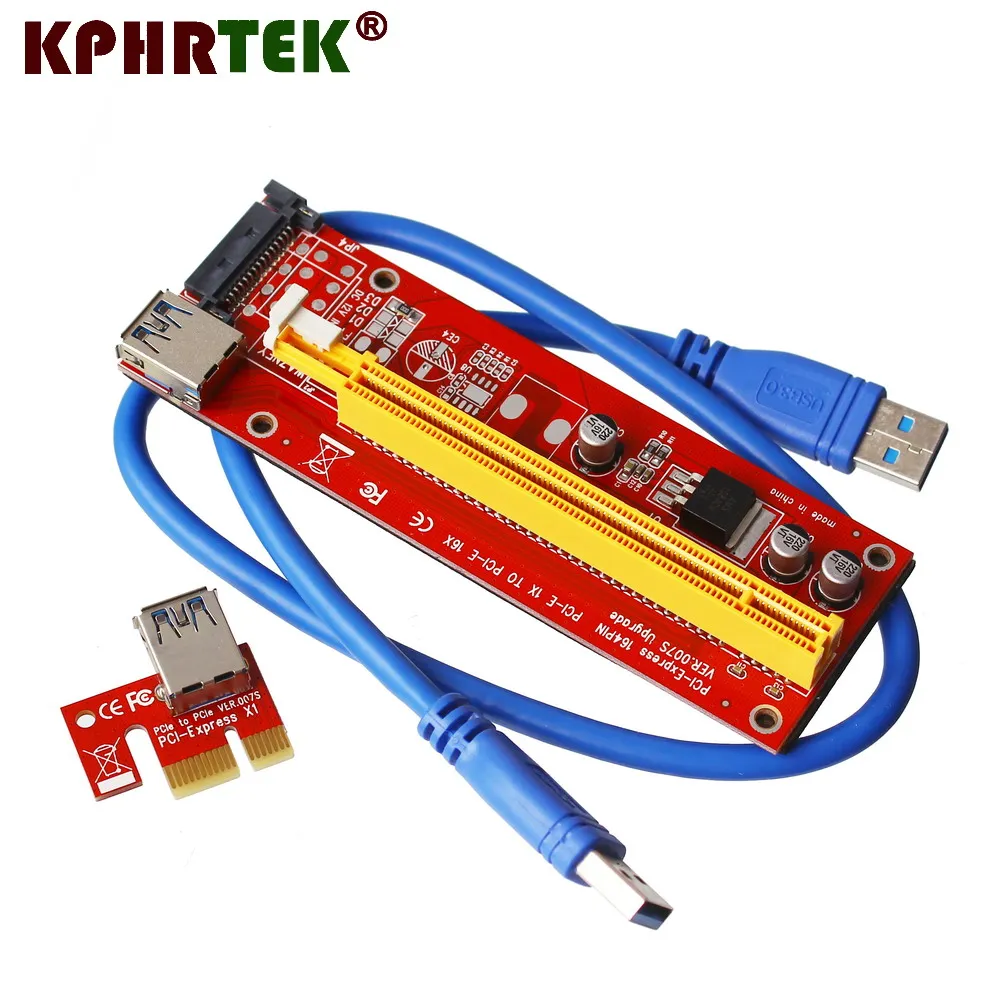 Best Price VER007S PCI Express Riser Card 1x to 16x PCI-E Riser extender 60cm