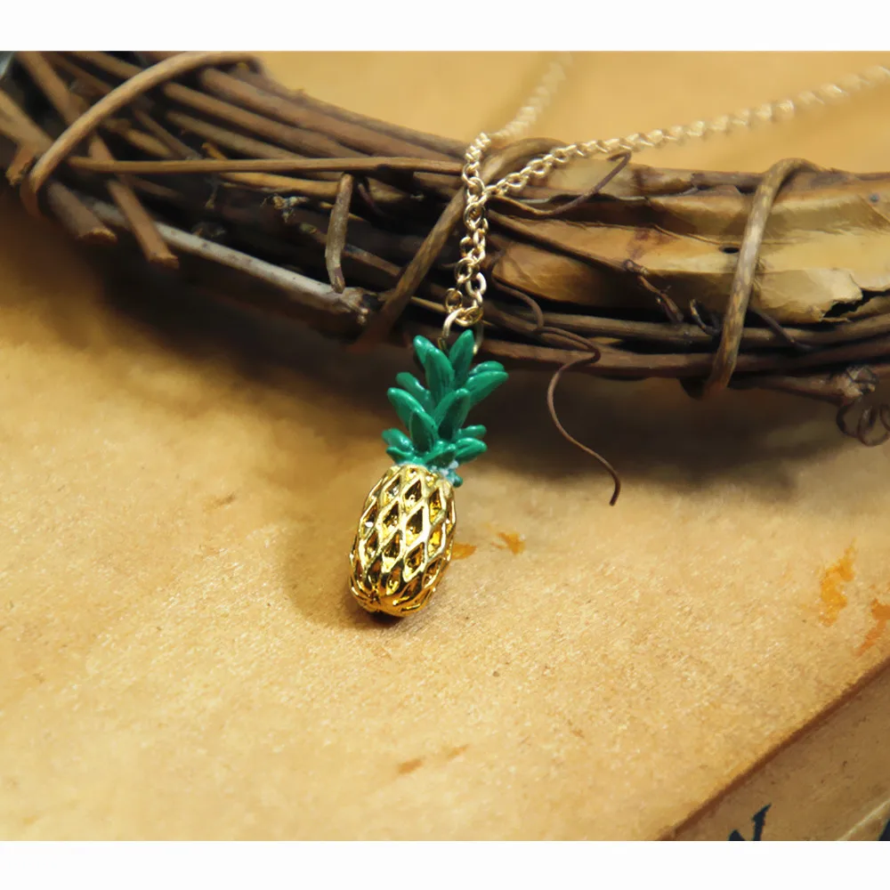 

Fashion Metal Gold Chain Big Acrylic Pineapple Pendant Necklace Punk Hip Hop Night Club Jewelry Accessories X181