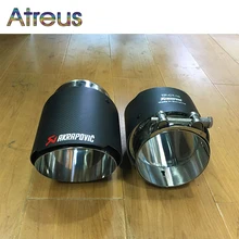 Atreus Carbon Fibeer Akrapovic Tips Car Exhaust Pipe For BMW X5 e53 e70 X6 e71 x1 F48 Accessories 2015 2016 2017 M performance