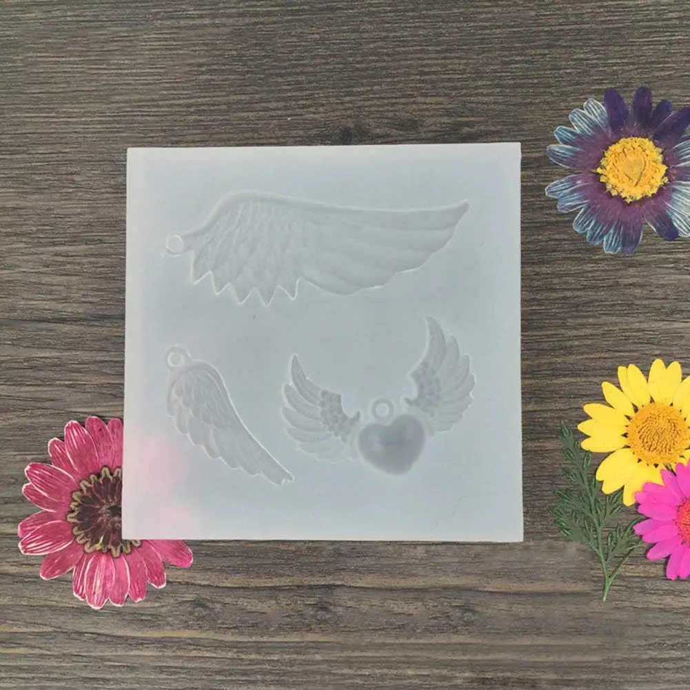 DIY ручное производство ювелирных изделий полимерный литой плесень силиконовая форма для изготовления Подвески Крыло ангела инструменты