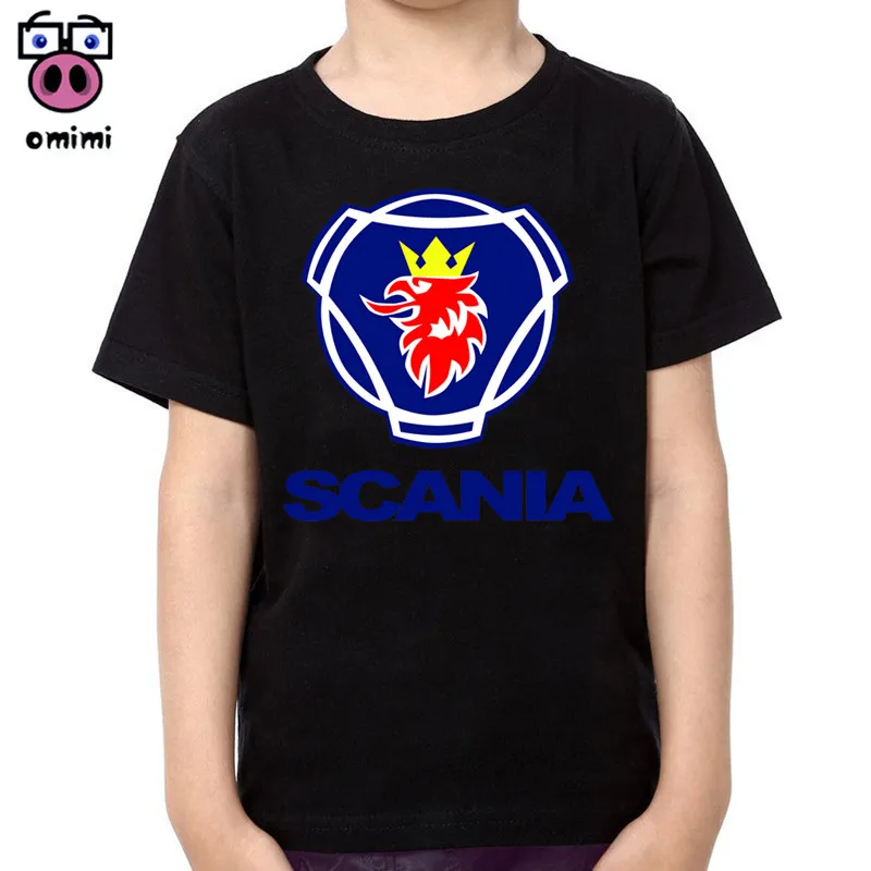 

Boy and Girl Scania Fashion Cotton T-shirts Kid's Short Sleeve Soft Black Tee Tops Baby Brand Clothes Boys Christmas Shirt