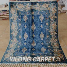 Yilong 4,3 'x6. 2' Hereke шелковый ковер vantage синий Изысканные восточные области шелковые ковры(1716