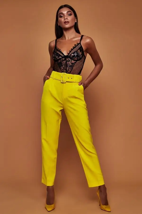 

Sweatpants Vadim Real Polyester Cotton Loose Chiffon 2019 New Style Women Casual High Waist Solid Color Straight Belt Pants