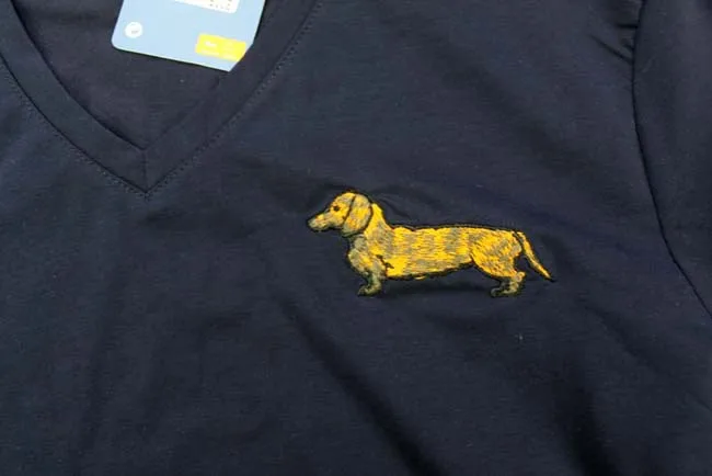 men's shirt with dog logo