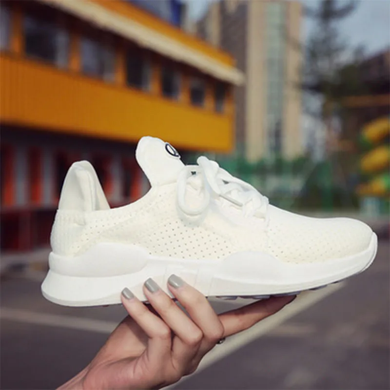 

Women's Shoes 2019 New Single Shoe Mesh Breathable Women's Shoes Fashion Leisure Student White Shoes