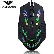 True Newest Colorful RAJFOO I5 Wired USB Luminous Mouse for Business Entertainment font b Gaming b