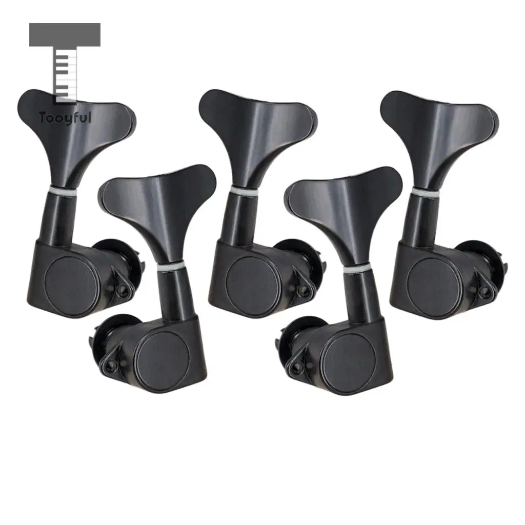 Tooyful Electric Bass String Tuning Peg Tuner Sealed Fish Tail Button for 4/5/6 String Bass