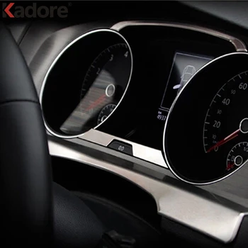 

For Volkwagen Golf 7 2013-2017 2018 Stainlesss Steel Car Middle Dashboard Panel Cover Instrument Control Trim Accessories Strip