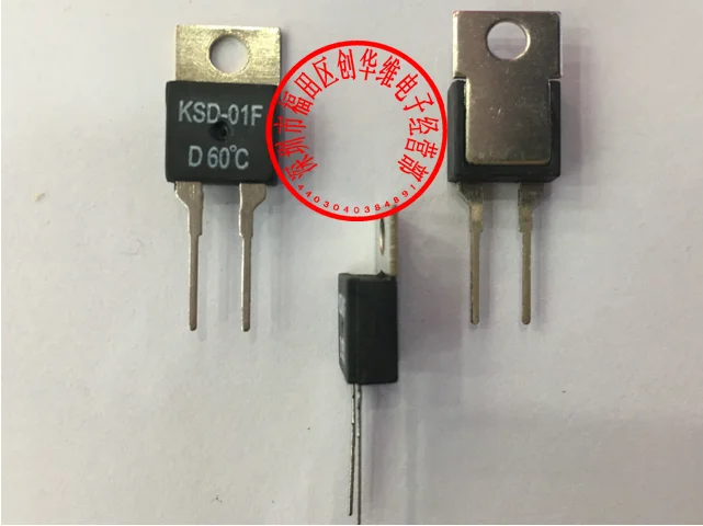 

5pcs/Temperature switch Thermostat JUC-31F KSD-01F 60 Degrees Celsius Normally closed (N.C) D60C/Normally open (N.O) H60C