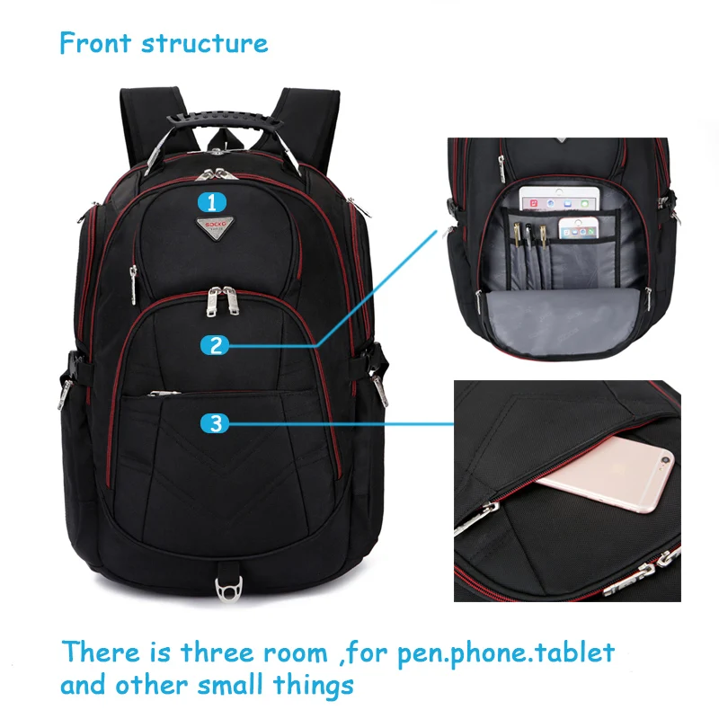 

Laptop Backpack for 17 17.3 18 18.4 Inch big capacity travel backpack computer knapsack with many Rooms for man woman