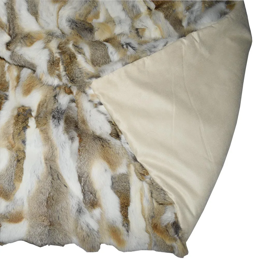 US $299.00 MSSoftex Custom made Natural Rabbit Fur Blanket