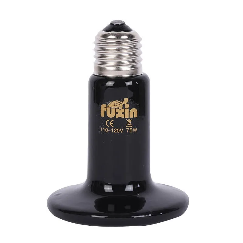 

50W/75W/100W/150W 110V/220VPet Infrared Emitter Ceramic Heating Lamp E27 Heat Light Bulb Reptile Brooder 75mm hot