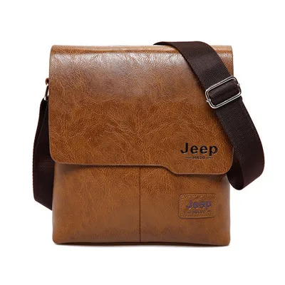 JEEP BULUO Man's Bag 2PC/Set Men Leather Messenger Shoulder Bags Business Crossbody Casual Bags Famous Brand Male Shipping