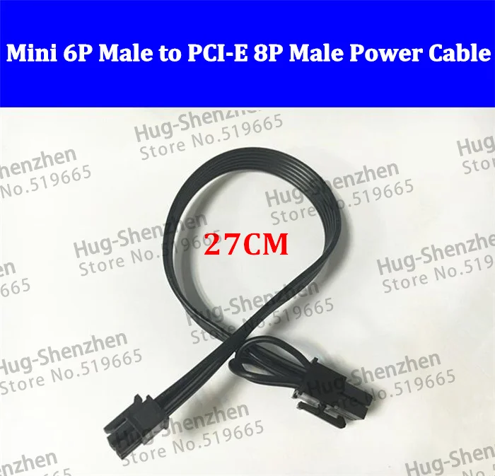 High quality mini 6pin male to pcie 8pin male video card 6 pin to 8 pin power cable for Mac Pro G5 GTX680 GTX480 High quality mini 6pin male to pcie 8pin male video card 6 pin to 8 pin power cable for Mac Pro G5 GTX680 GTX480