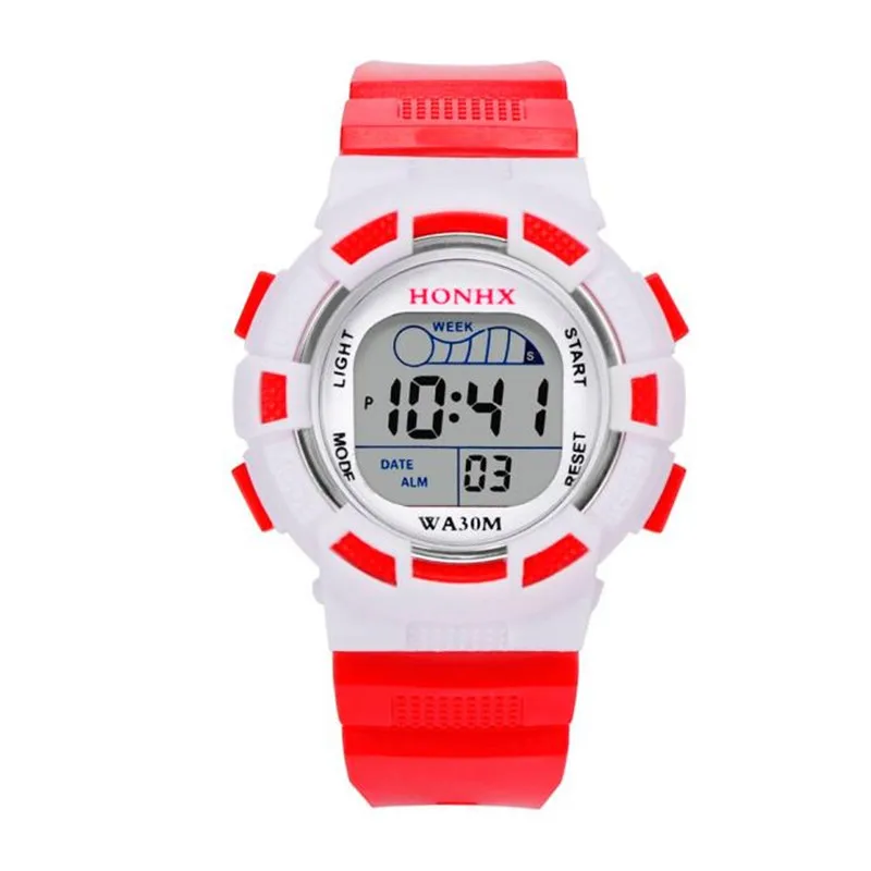 

6 Colors Waterproof Children Boy Digital LED Watch Kids Swimming Sports Wrist Watch Boys Girls Clock Child Gift wholesale