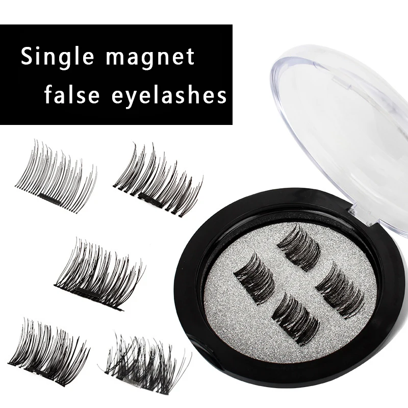 ULKNN 4pcs/pair 3D False Eyelashes Manual Single Non