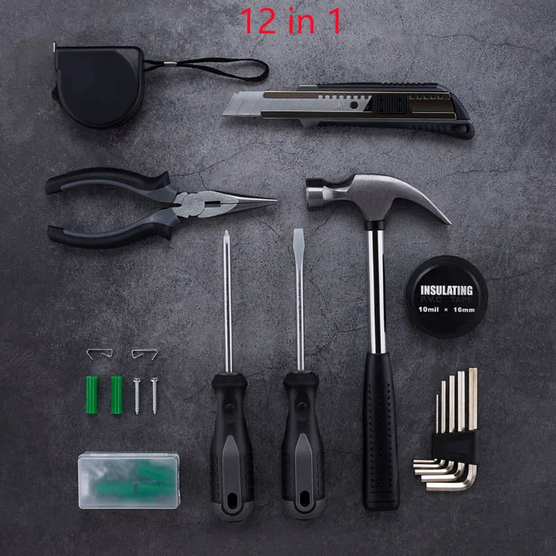 XIAOMI JIUXUN 1260Pcs Hand Tool Set General Household Repair Hand Tool Kit with Toolbox Storage Case Wrench Hammer Tape Plier Knife (1)