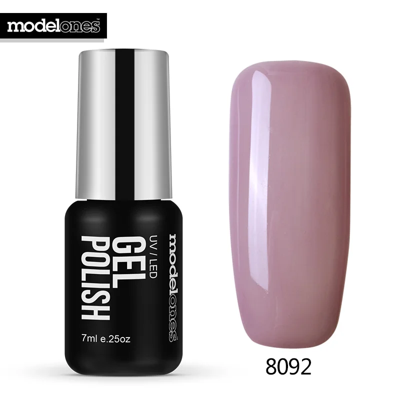 Modelones 7 мл дизайн ногтей Мода УФ гель лак для ногтей DIY французский стиль 60 цветов УФ-гель для ногтей праймер телесного цвета УФ Гель-лак для ногтей - Цвет: 8092
