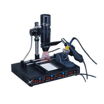 Online KADA 862D++ 4 In 1 Auto IRDA Infrared BGA Welding Rework Station Upper IR Heating Bottom Pre Heat Hot Air Gun Solder Iron