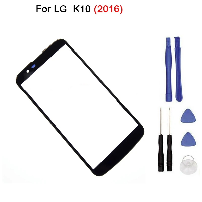 

New Touch screen For LG K10 2016 K430DS K430N Front Glass 5.3" touch Screen Front Glass Touch Panel Replacement + tool