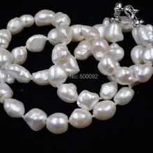 2" длинный Большой 10-14 мм барокко жемчужное ожерелье