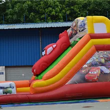 Оранжевый коммерческий надувной горка-батут под заказ