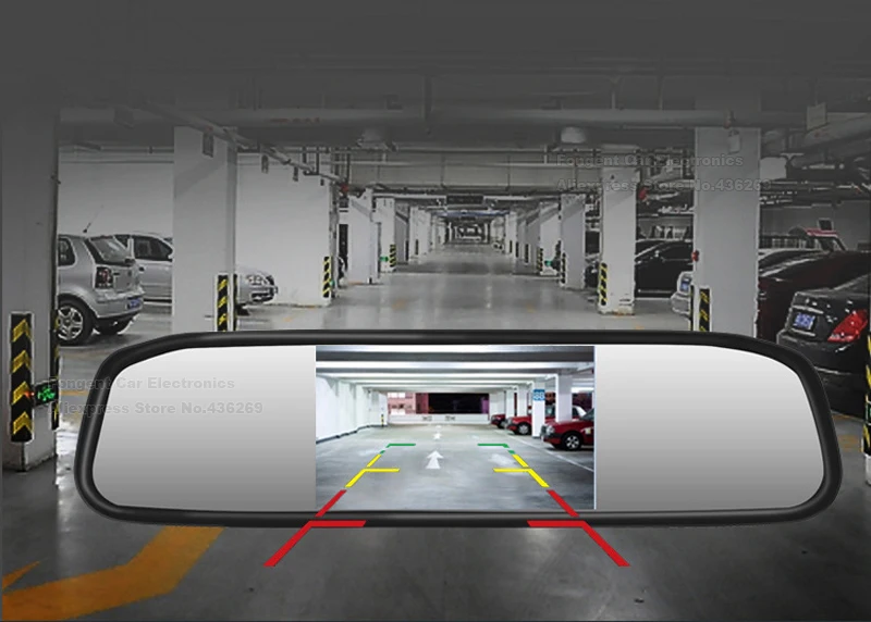 Автомобильный Автомобиль 4,3 дюймов высокое прозрачное зеркало заднего вида монитор автомобиля изображение цифровой экран Резервное копирование автомобиля первый DVD дисплей камера