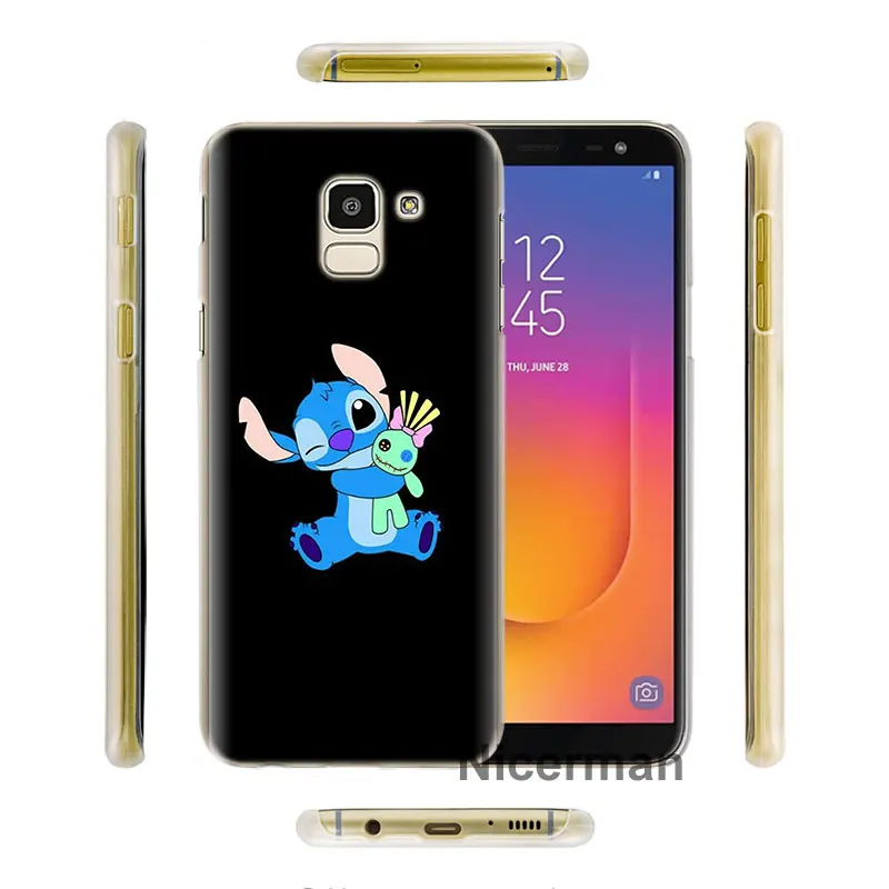 Милый чехол для телефона Lilo Stitch s для samsung Galaxy J4 J6 Plus J8 A40 A50 A60 A70 A80 жесткий чехол из поликарбоната