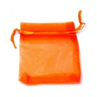 10 шт. 7x9 см 9x12 см многоцветный свадебный подарочный мешочек из органзы для упаковки ювелирных изделий и мешков для ювелирных изделий - Цвет: Orange Yellow