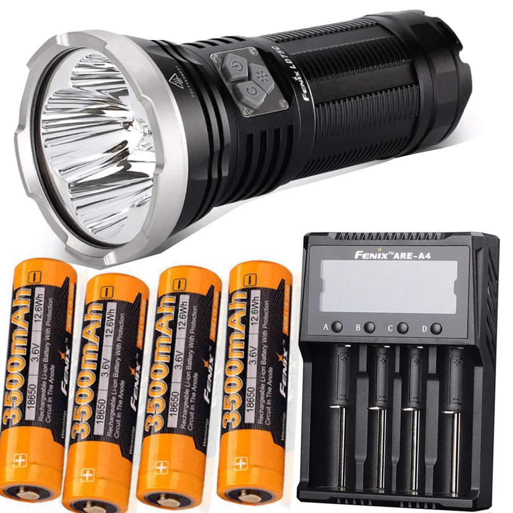 

Fenix LD75C 4200 Lumens White Green Red Blue multi-color Rechargeable LED Flashlight with 4 X 3500mAh Batteries,ARE-A4 charger