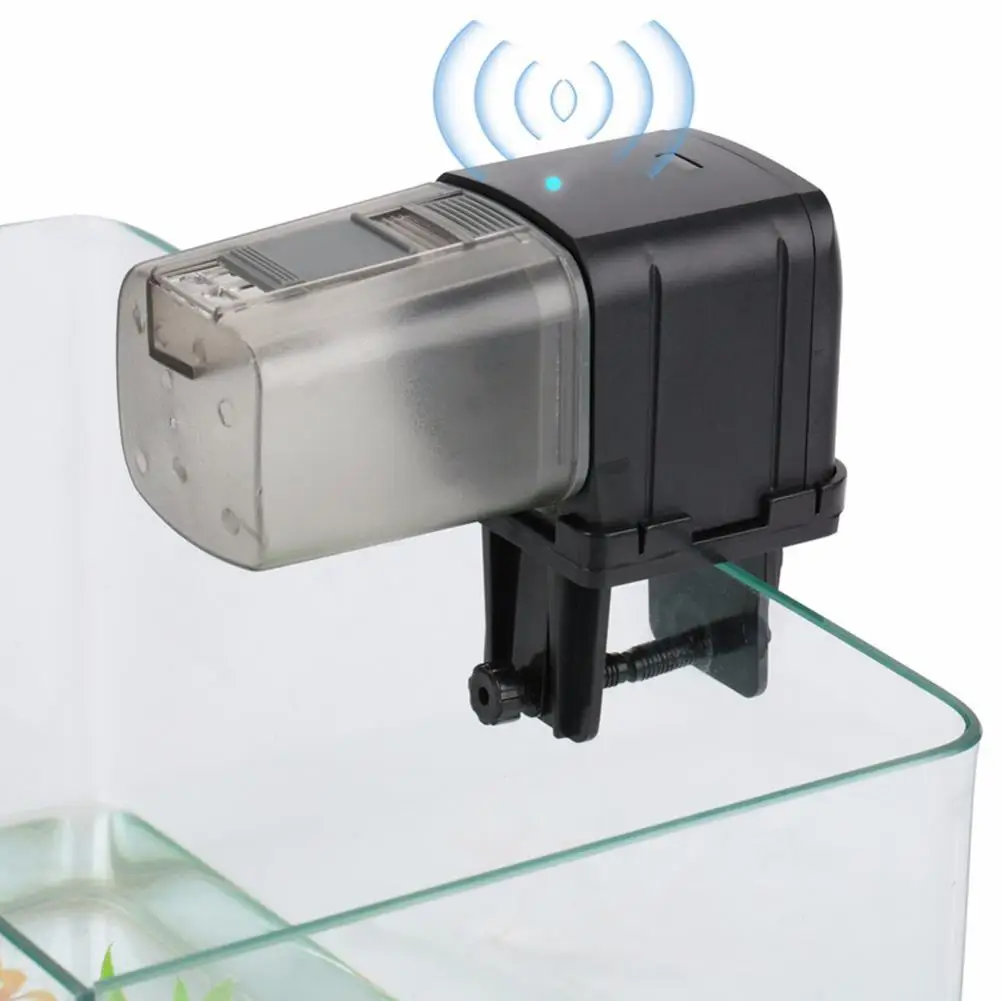 Интеллектуальный WiFi беспроводной пульт дистанционного управления кормушка для рыб умные продукты для домашних животных автоматическая кормушка таймер резервуара для рыб кормушка - Цвет: Черный