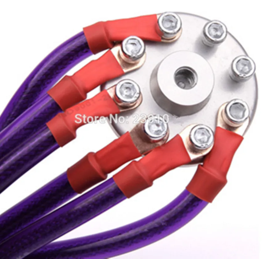 Гоночный Универсальный кабель заземления провода комплект для универсальной автомобильной системы заземления кабель Фиолетовый Высокое качество 6 точек