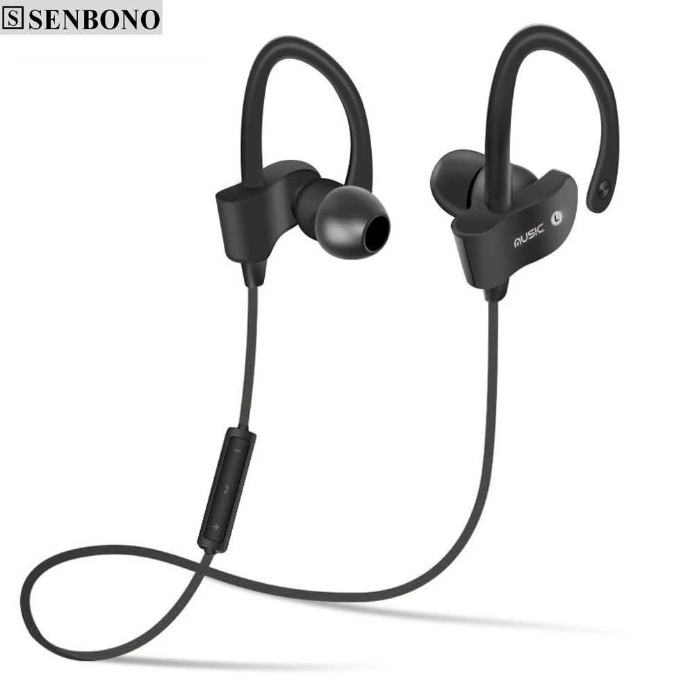 SENBONO bluetooth-гарнитура Беспроводные спортивные наушники Hands-free стереонаушники для