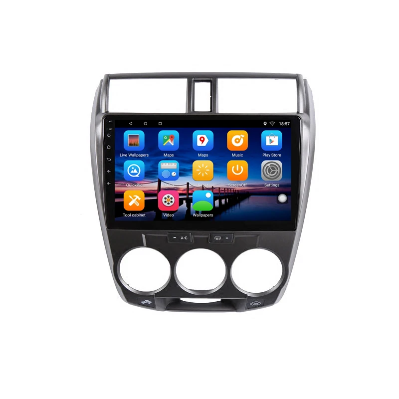 Cheap 10"2+32G 2.5D IPS Android 8.1 Car DVD Multimedia Player GPS For Honda CITY 2008 2009 2010 2011 2012 2013 radio stereo navigation 2