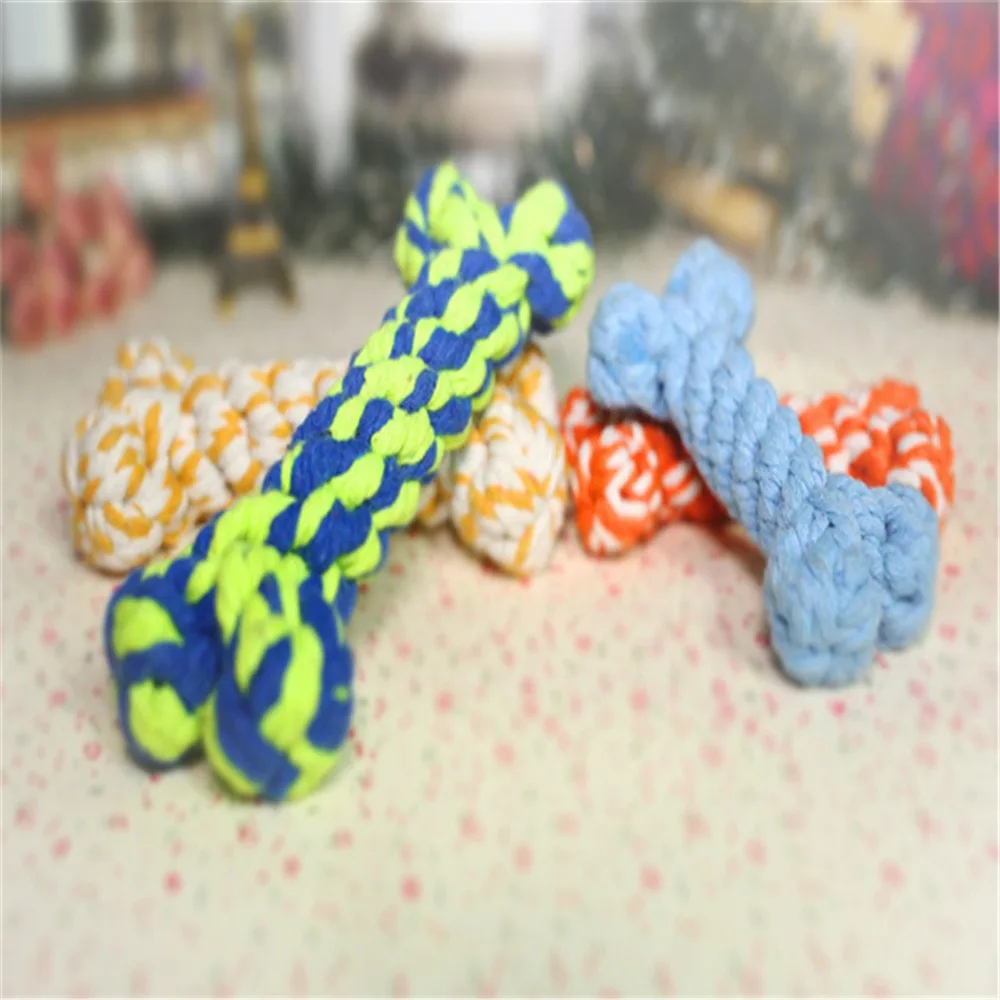 2019 Wholesale Bone Cotton Rope Toy Pet Toy Dogs And Cats Teeth Bite