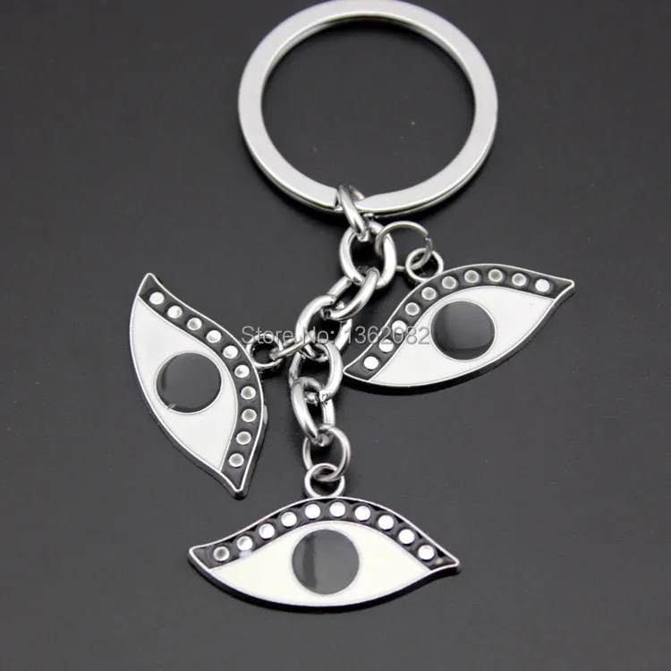 New 1PC Fashion Alloy Design Beautiful Eyes Keychains Keyrings Girl